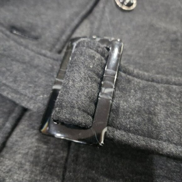 NEW (no tags) Kenneth Cole Reaction Belted Peacoat | Cotton Poly Blend (Large) - Picture 2 of 6